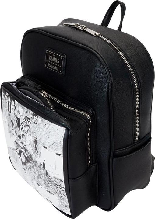 Actual product image Loungefly The Beatles by Mini Backpack Revolver Album with Record Pouch