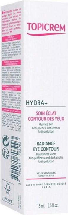 Image du produit Topicrem UH FACE HYDRA+ Contour des yeux éclat (15 ml, Jour + nuit)