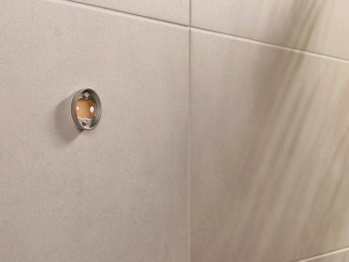Actual product image tesa MOON GREY Towel rail two-arm incl. adhesive solution without drilling