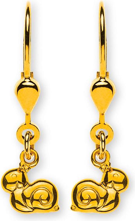 Produktbild Muau Earring snail yellow gold 750 brisur 24mm (Rotgold, Silber, Weissgold, Gelbgold)
