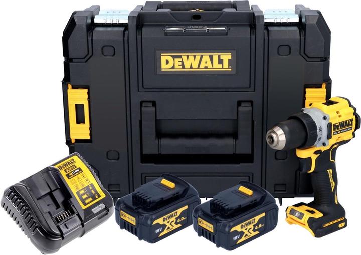 Image du produit DeWalt DCD 800 M2T Perceuse-visseuse sans fil 18 V 90 Nm Brushless + 2x batterie 4,0 Ah + chargeur + TSTAK (Fonctionnement sur batterie)