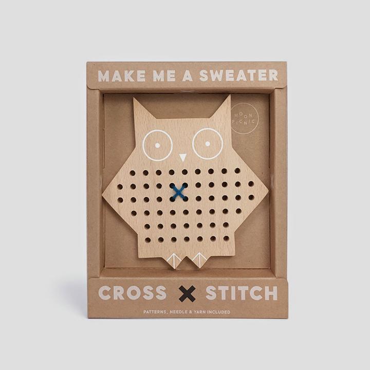 Actual product image Moon Picnic Cross Stitch Cross Stitch Owl