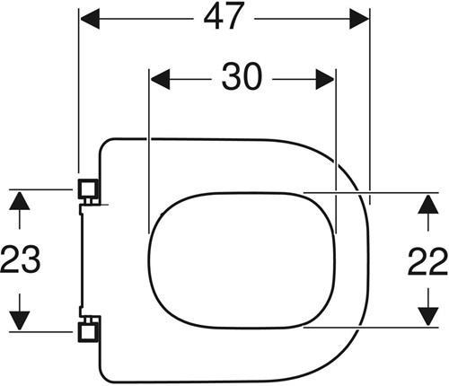 Actual product image Geberit WC seat ring RENOVA COMFORT barrier-free, antibacterial white