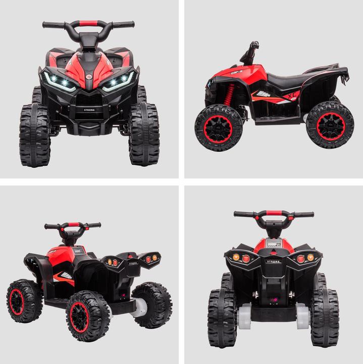 Produktbild Homcom Elektro-Quad Kunststoff, Metall Schwarz+Rot (12 V)
