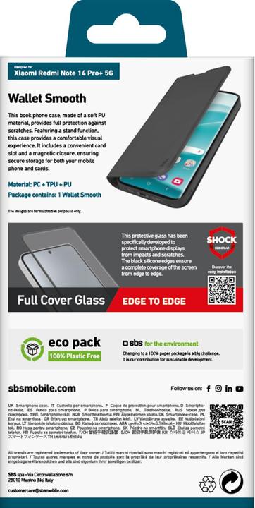 Etichetta energetica SBS Copertina del libro (Xiaomi Redmi Note 14 Pro+ 5G)