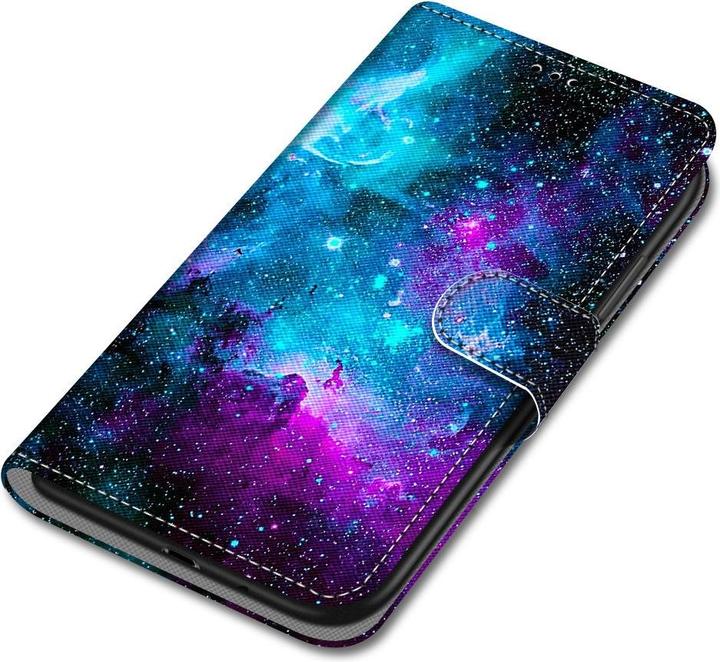 Produktbild Ueli Express iPhone 13 Mini Buch Etui Tasche mit Kartenfach Galaxie (Apple iPhone 13 mini)