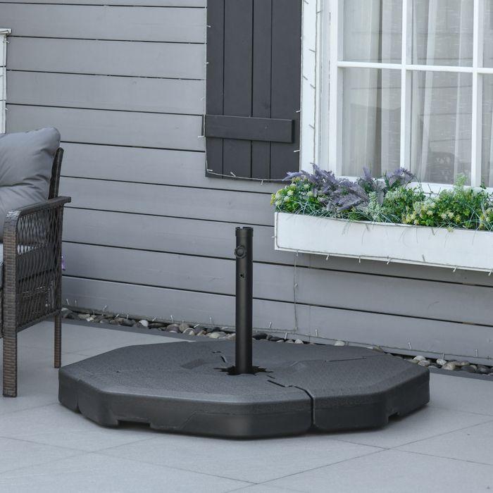 Image du produit Swisshandel24 Poids pour parasol 4 pièces Poids pour parasol de type ampli Croix de sol sable/eau remplissable