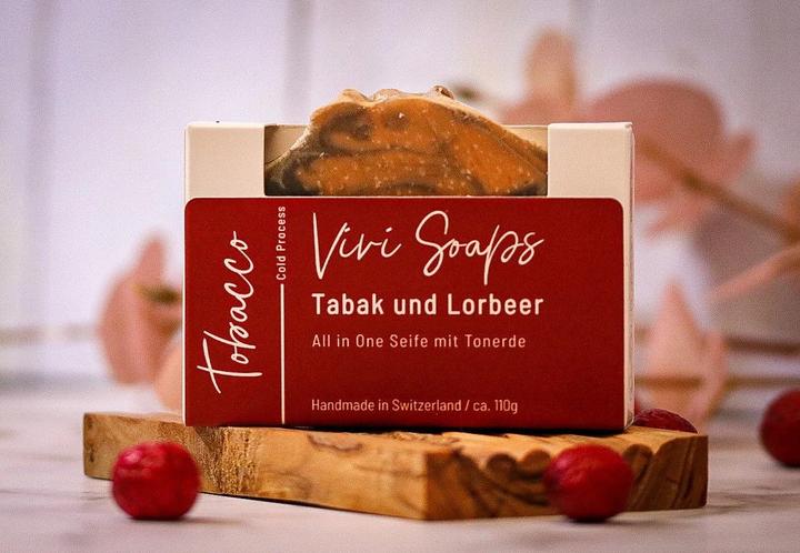 Produktbild Vivi Soaps Tobacco - Seife Tabak und Lorbeer Duft (Hartseife)