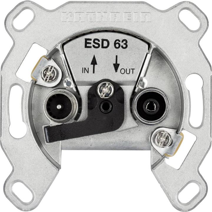 Actual product image Kathrein ESD 63 Aerial socket TV, VHF flush-mounted Through socket (Plug socket)