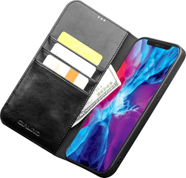 Actual product image QiAlino Fourre Flip cuir véritable (Apple iPhone 13 Pro)