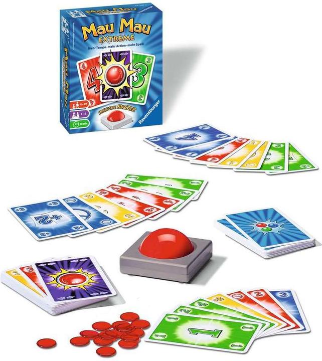 Image du produit Ravensburger RAV26701 - Mau Mau Extreme, pour 2 à 6 joueurs à partir de 6 ans (édition FR) (Allemand)
