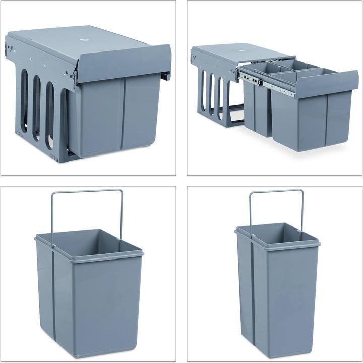 Image du produit Relaxdays Poubelle montée de cuisine, extracteur (15 l)