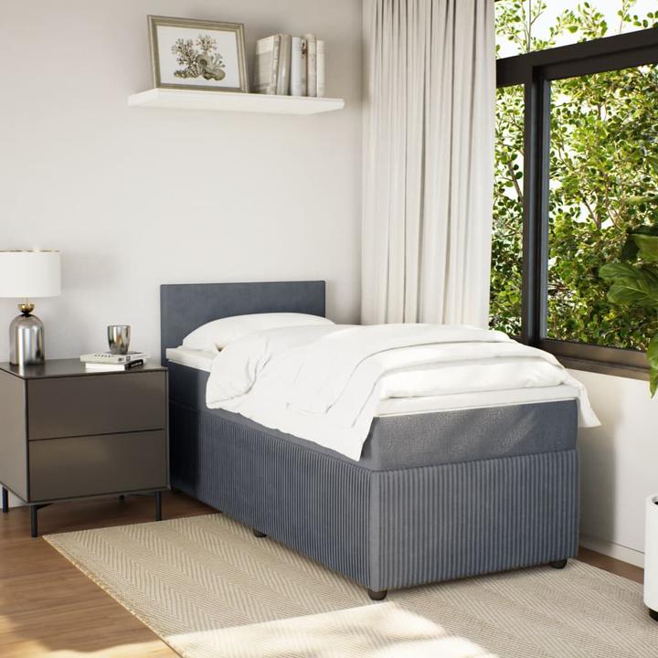 Actual product image VidaXL Bo x spring bed with mattress 180 x 200 cm velvet (180 x 200 cm, 180 x 200 cm)