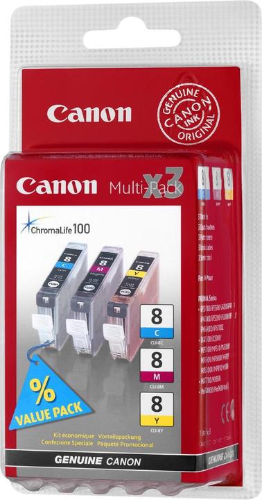 Produktbild Canon BJ Cartridge CLI-8 C/M/Y Multi pack SEC (M, Y, C)