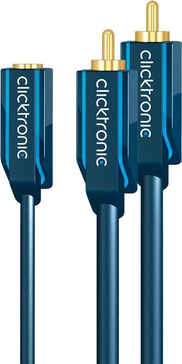 Produktbild clicktronic MP3 Y-Adapter (0.10 m, 3.5mm Klinke (AUX), Cinch)