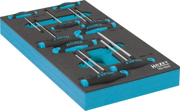 Produktbild HAZET Schraubendreher Satz ∙ mit T-Griff 163-182/9 ∙ Innen TORX Profil ∙ T6 ∙ T7 ∙ T8 ∙ T9 ∙ T10 ∙… (Torx (TX))