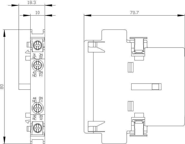 Image du produit Siemens Aux switch block,1NO+1NC,S0-S12