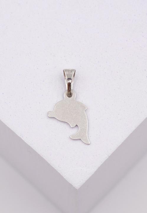 Actual product image Muau Pendant Dolphin white gold 750, 17x10mm (750/18K white gold)