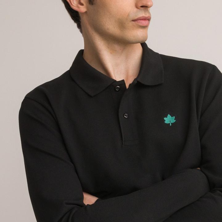 Actual product image La Redoute Collections Long sleeve polo shirt (M)