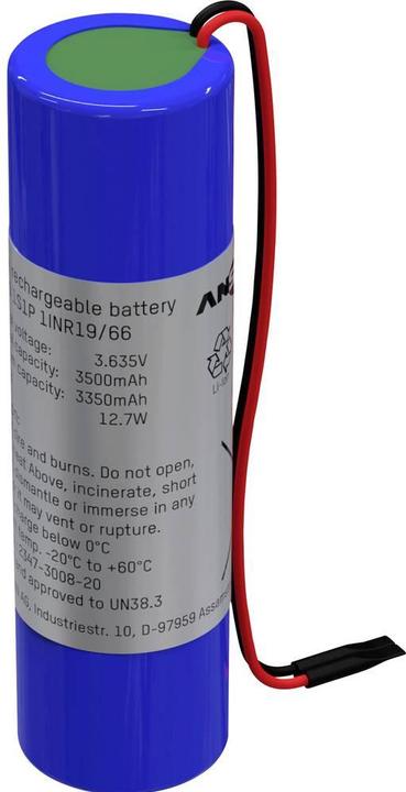 Actual product image Ansmann Li-Ion Battery Pack 1S1P (1 pcs., 18650)