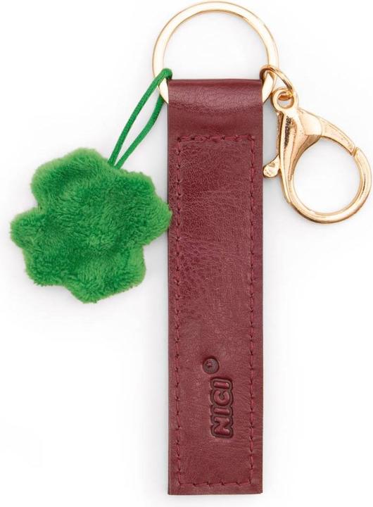Image du produit Magni NICI Schlüsselanhänger Gute Fahrt! Kunstlederband mit Kleeblatt rot 10cm