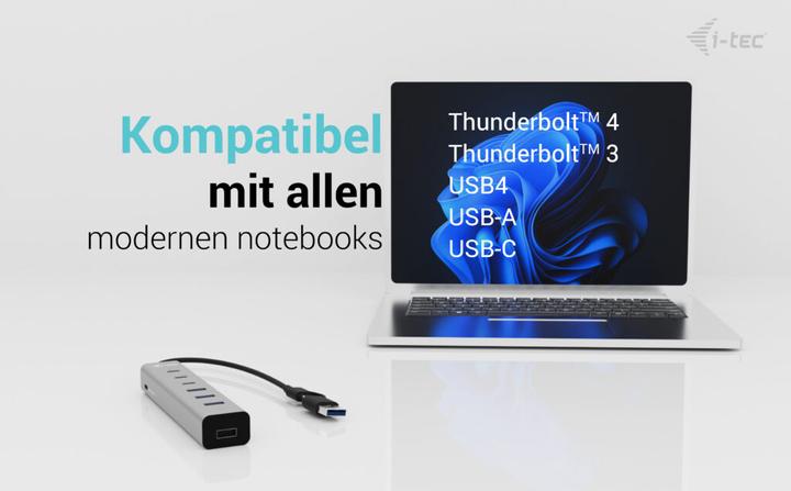 Image du produit i-tec USB-C/USB-A Charging Metal HUB 7 Port 3x USB-C 3.2 Gen. 1 4x USB-A 3.2 Gen. 1 (USB-C, USB-A, 7 Ports)