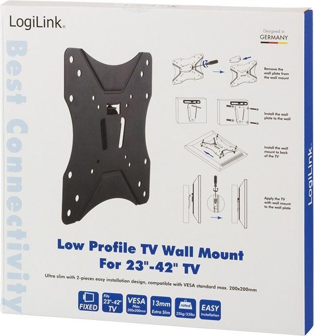 Actual product image LogiLink TV Wall Mount (Wall, 42", 25 kg)