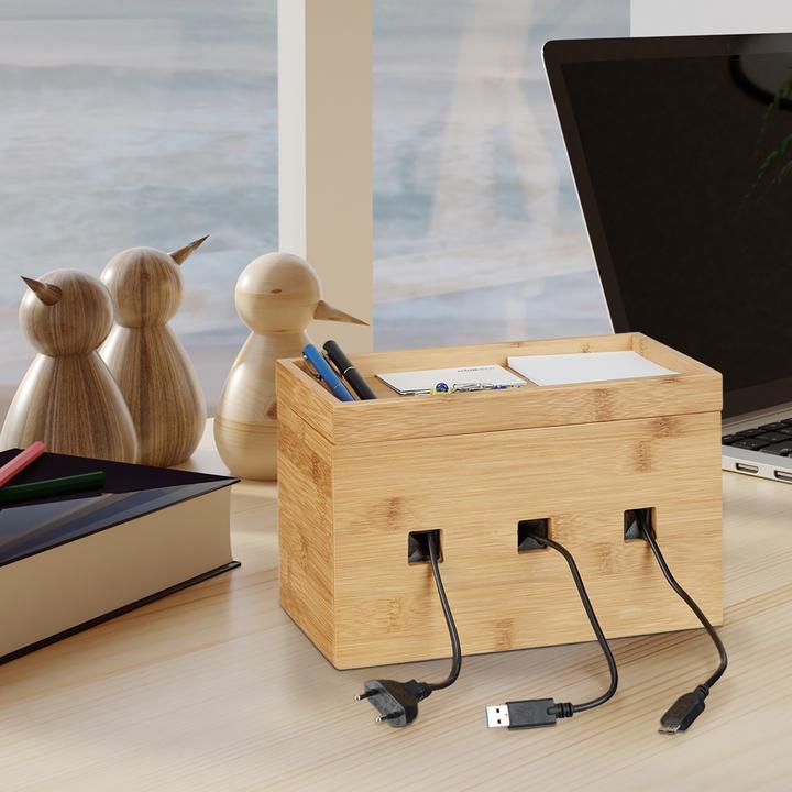 Image du produit Relaxdays Bambou (Trou de câble, 25.50 cm)