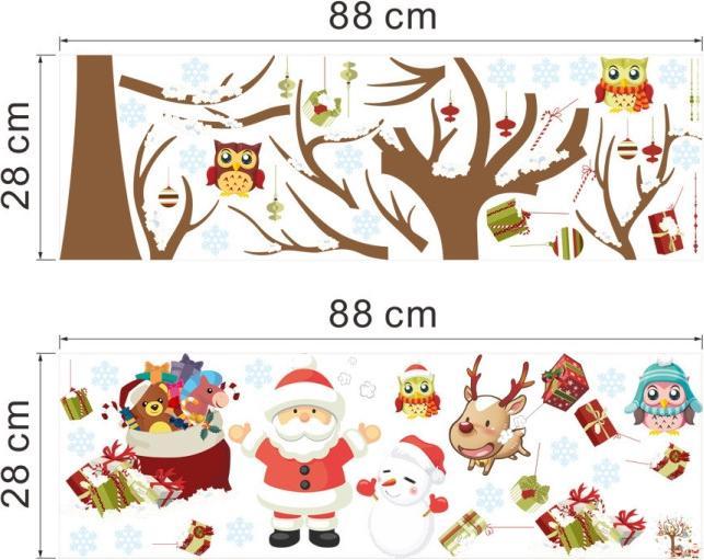 Produktbild Cover-Discount Wand Sticker Tattoo Aufkleber Weihnachtsbaum und Santa (80 x 88 cm)
