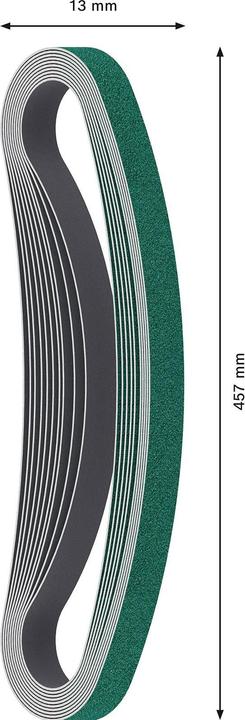 Actual product image Bosch Professional Zubehör PRO Y580 sanding belt, 13 x 457 mm, G120 (120)