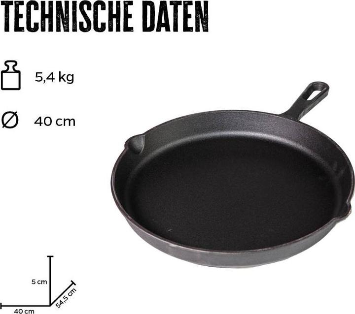 Produktbild Grillfürst Gusseisenpfanne mit Stielgriff Ø 40 cm