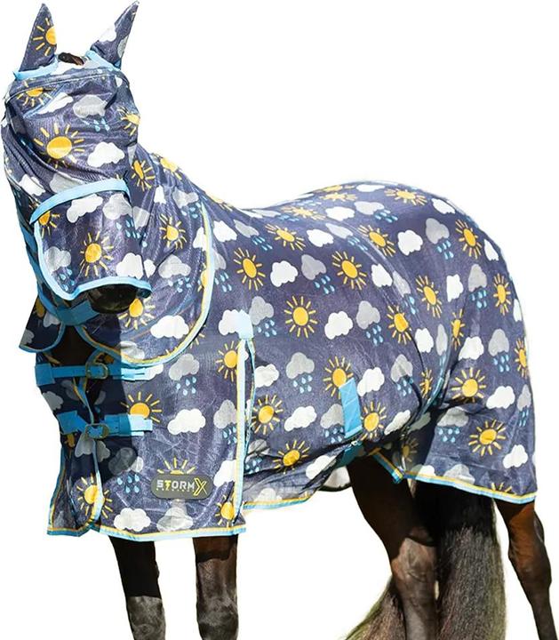 Immagine prodotto Hy Come Rain or Shine Maschera antimosche da cavallo con Orecchie e Naso Staccabile