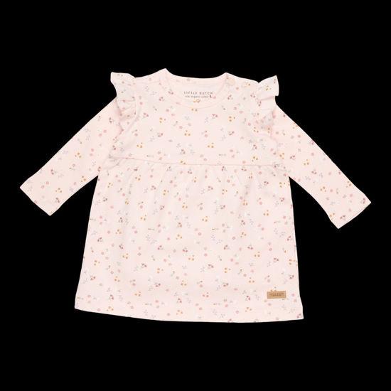 Little Dutch Langärmeliges Kleid mit Rüschen Little Pink Flowers - 50/56 (50)