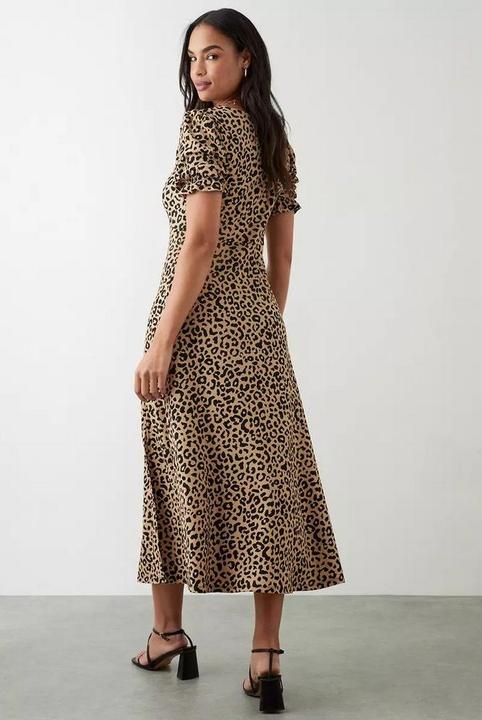 Produktbild Dorothy Perkins Womens/Ladies Leopard Print Short-Sleeved Midi Dress (42 D)
