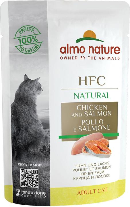Image du produit Almo Nature Nourriture pour chats HFC Natural poulet&saumon 55g (Adulte, 24 pcs, 55 g)