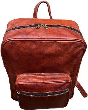 Actual product image Only-Bags.Store Leather Backpack, Travel Backpack Rucksack, Brown Leather Roll Top Backpack, Laptop Bag, Unisex