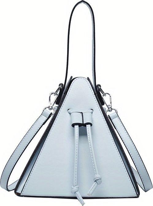 Immagine prodotto Only-Bags.Store Mini borsa con coulisse, borsa a tracolla in tinta unita, pochette in ecopelle
