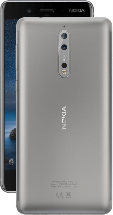 Produktbild Nokia 8 (64 GB, Stainless Steel, 5.30", Single SIM, 13 Mpx, 4G)
