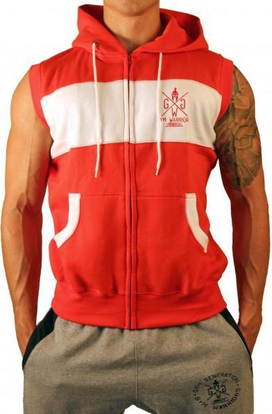 Actual product image Gym Generation GW Sleeveless Zip Hoodie RED (M, L)