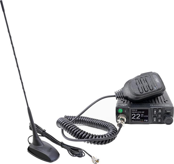 Actual product image PNI CB Escort HP 8900 ASQ radio package, 12-24 V + Extra 48 CB antenna with magnetic base, 12