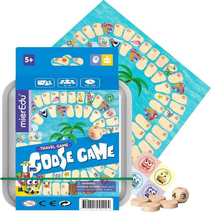 Image du produit mierEdu Jeu de voyage - Jeu de l'oie (Allemand, Italien, Français, Anglais)