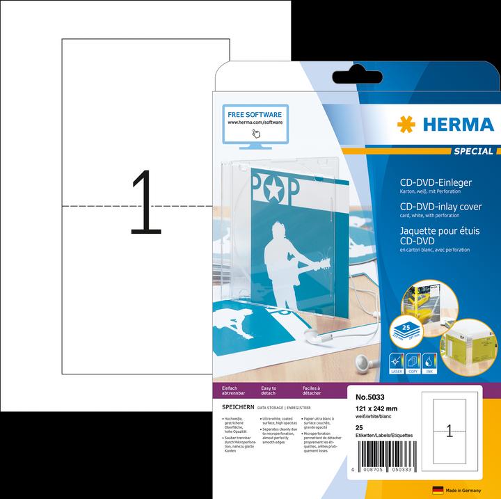 Image du produit HERMA CD insert A4