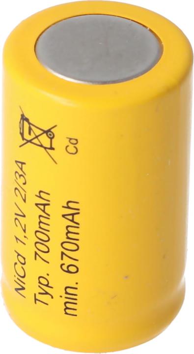 Actual product image AccuCell KR-600AE battery, 2/3A (1 pcs., 700 mAh, Battery + charger)