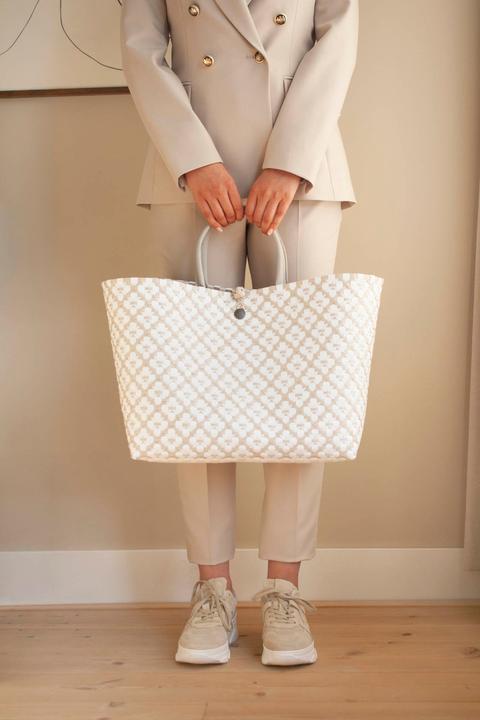 Image du produit Handed by sac à provisions Motif bag, gris clair avec motif blanc