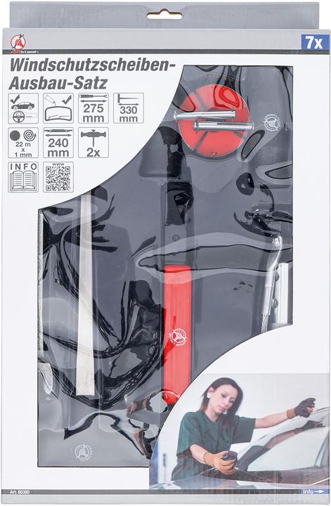 Image du produit BGS Kit de démontage de pare-brise 7 pièces