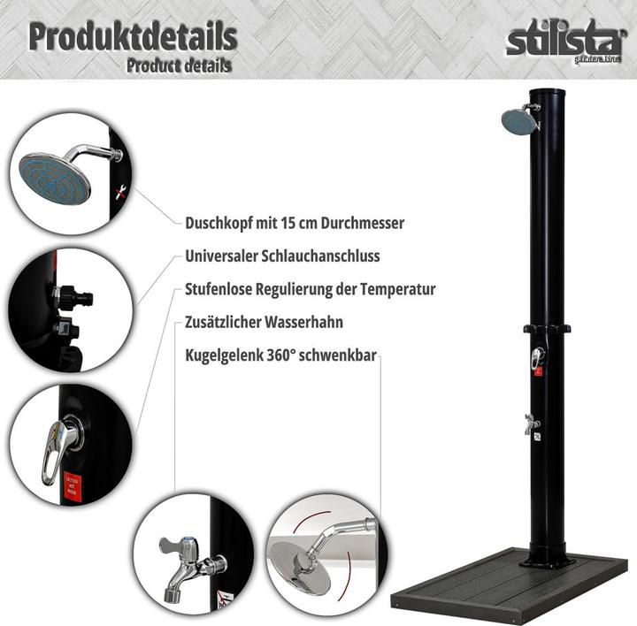 Produktbild Stilista Solardusche + Bodenelement