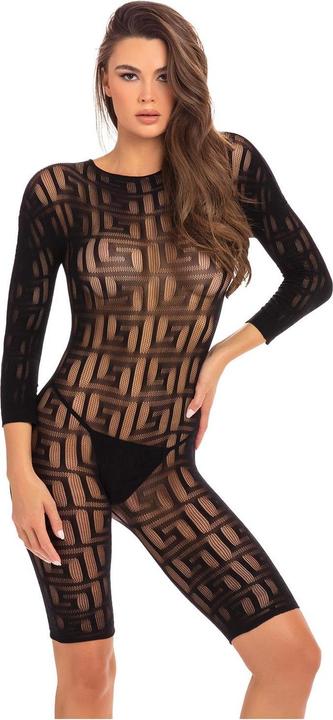 Actual product image René Rofé Exotic Geometry Bodystocking Black S/m (S/M)
