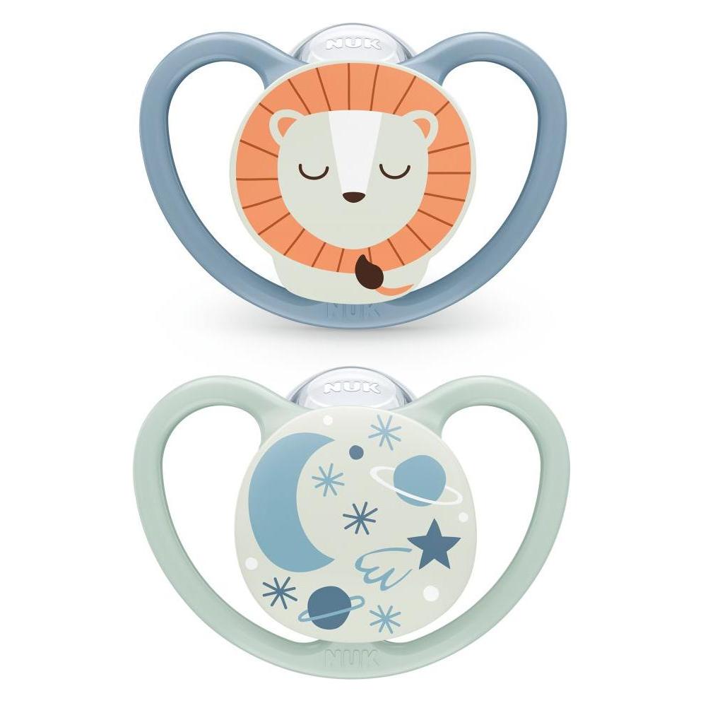 NUK for Nature ciuccio | 6-18 mesi | Succhietti in silicone sostenibile | Realizzati al 100% con materie prime naturali | Accettati dal 99% dei bambini | senza BPA | Rosso | 2 pezzi