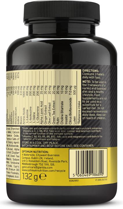 Immagine prodotto Optimum Nutrition Opti-Men (1 Pezzo/i, Pillole, 135 g)
