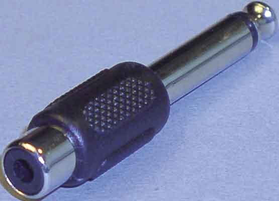 Produktbild E+P GS 10 6.35mm Mono (M) RCA (F) Schwarz Kabelschnittstellen-/adapter